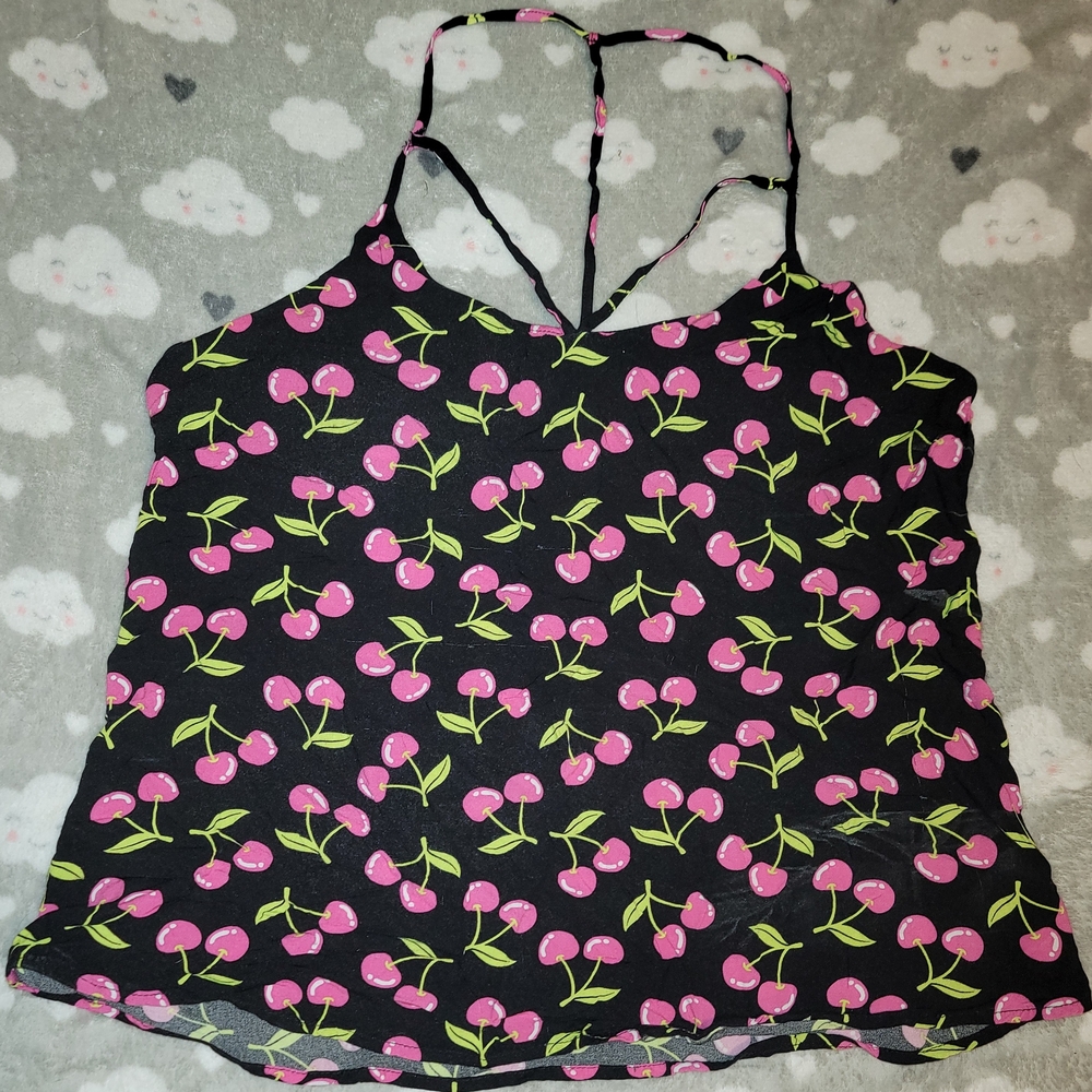 No Boundaries Pink Cherry Print Camisole